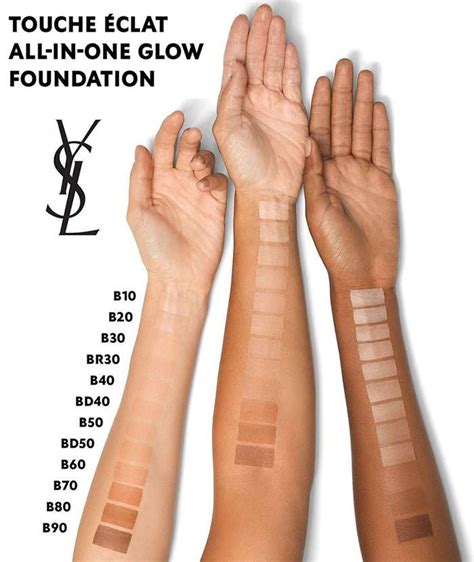 ysl all in one glow|ysl touche eclat colour chart.